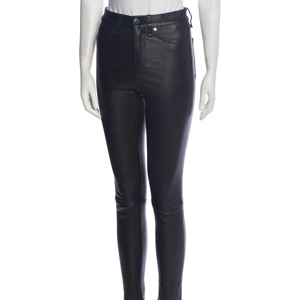 Veronica Beard Leather Skinny Leg Pants
